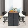Tangkula 7 Pieces Outdoor Rattan Wicker Dining Table Set With Cushions -Tangkula GUEST 00cb9c1c 6b95 407b 8122 d2e3808ca981