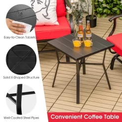 Tangkula 3PCS Outdoor Rocking Chair Set Patio Conversation Bistro Set W/ Red Cushions 16 Tangkula 3PCS Outdoor Rocking Chair Set Patio Conversation Bistro Set W/ Red Cushions -Tangkula GUEST 01327381 c397 4e8a 97ec f315e71731ac