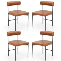 Tangkula Dining Chair Set Of 4 Faux Leather Upholstered Kitchen Side Chair W/ Curved 20 Tangkula Dining Chair Set Of 4 Faux Leather Upholstered Kitchen Side Chair W/ Curved -Tangkula GUEST 019ebe8e c011 43d5 89f4 728ce24cba59