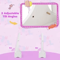 Tangkula Kids Jewelry Cabinet W/ Full-Length Mirror 2 Adjustable Tilt Angles Drawer White 16 Tangkula Kids Jewelry Cabinet W/ Full-Length Mirror 2 Adjustable Tilt Angles Drawer White -Tangkula GUEST 01e37be5 deec 46b7 aa3b 3a0320f528b4