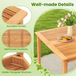 Tangkula 39" 4-Person Outdoor Acacia Wood Dining Table W/ 1.96" Umbrella Hole For Porch 20 Tangkula 39" 4-Person Outdoor Acacia Wood Dining Table W/ 1.96" Umbrella Hole For Porch -Tangkula GUEST 02070ea9 3f62 4022 8028 2b0d77607443