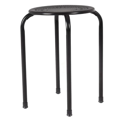 Tangkula Set Of 6 Stackable Stools Metal Chair Dining Set W/ Round Top 8 Tangkula Set Of 6 Stackable Stools Metal Chair Dining Set W/ Round Top - Image 6