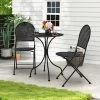 Tangkula 3 PCS Patio Bistro Set All-weather Metal Table & Chair Set For 2 Person Modern Furniture Set -Tangkula GUEST 031062d4 0ed3 4c31 a491 c224cbb4d123