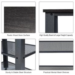 Tangkula Kitchen Utility Cart Industrial Coffee End Table W/Wheels Black/Silver 14 Tangkula Kitchen Utility Cart Industrial Coffee End Table W/Wheels Black/Silver -Tangkula GUEST 03f8d056 34db 4d66 a027 ffb8146d2f04