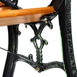 Tangkula Garden Cast Iron Bench Porch Path Loveseat Hardwood Chair For Patio Park -Tangkula GUEST 043c6591 9d28 46ba 99bd b3eca7e2e045