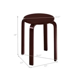 Tangkula Set Of 4 Stacking Bentwood Stool Round Dining Chair Backless Bar Stool -Tangkula GUEST 04a65607 b374 4d6c 88c8 7261e9ffb022