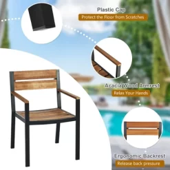 Tangkula Patented 7PCS Patio Dining Set Outdoor Furniture Set W/ 6 Armchairs Umbrella Hole -Tangkula GUEST 066f606b 814e 4431 ac0e 5a0223bb0ea2