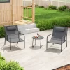 Tangkula 3 Piece Patio Set Outdoor Table And Chairs Bistro Set Small Front Porch Balcony Furniture -Tangkula GUEST 06971133 cbf8 431f 8142 13383406c60f
