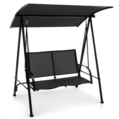 Tangkula 2-Person Patio Swing Seat Swing Bench Canopy Swing Loveseat Outdoor 10 Tangkula 2-Person Patio Swing Seat Swing Bench Canopy Swing Loveseat Outdoor - Image 8