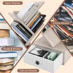 Tangkula 5-Tier Tree Bookshelf W/ Wooden Drawer Display Storage Organizer Rack -Tangkula GUEST 073c917f 432e 4d56 9bd3 064717a2bf23