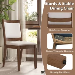 Tangkula Modern Dining Chair Set Of 2 Upholstered Kitchen Chair W/ Padded Backrest & Seat 16 Tangkula Modern Dining Chair Set Of 2 Upholstered Kitchen Chair W/ Padded Backrest & Seat -Tangkula GUEST 0807231d f9f4 46ae 90f3 24cf579c24c6 1