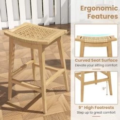 Tangkula 3 Piece Patio Bar Set Round Cocktail Table W/ 2 Rattan Saddle Stools 16 Tangkula 3 Piece Patio Bar Set Round Cocktail Table W/ 2 Rattan Saddle Stools -Tangkula GUEST 086ffaad ff8e 48d7 ad72 1c77154ef9e4