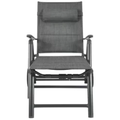 Tangkula 2 PCS Patio Chaise Lounge Chair Outdoor Reclining Chair W/Neck Pillow & Wheels Gray -Tangkula GUEST 08d4c2dc c09b 4734 a991 0faec2edda7e