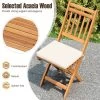 Tangkula Folding Patio Chairs Set Of 4 W/ Slatted Backrests & Soft Seat Cushions -Tangkula GUEST 092daef9 b390 4272 b416 5c32ef6d6857