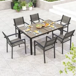 Tangkula 59" X 35" Large Rectangle Outside Table W/ Metal Legs Accommodate Up To 6 12 Tangkula 59" X 35" Large Rectangle Outside Table W/ Metal Legs Accommodate Up To 6 -Tangkula GUEST 097ebdb6 a3ae 4133 b2c5 8e14f3ff3bfe