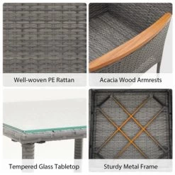 Tangkula 5 Pieces Wicker Patio Furniture Set PE Rattan Porch Chairs W/ Ottomans 18 Tangkula 5 Pieces Wicker Patio Furniture Set PE Rattan Porch Chairs W/ Ottomans -Tangkula GUEST 097fc44a 1c87 4008 b899 662d2fc86a4e