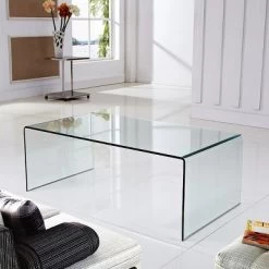 Tangkula Tempered Glass Coffee Table Accent Cocktail Side Table Living Room Furniture -Tangkula GUEST 098d3115 f996 48a4 856e de7fac00be17