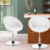 Tangkula Set Of 2 Modern Swivel Bar Stools Height Adjustable Round Tufted Back Accent Chair Black/White -Tangkula GUEST 09cd4e4e a7da 4639 86b1 10939239d889