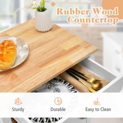 Tangkula Small Kitchen Island On Wheels Mobile Trolley Cart Barn Door Drawer Hooks 17 Tangkula Small Kitchen Island On Wheels Mobile Trolley Cart Barn Door Drawer Hooks -Tangkula GUEST 0a0797bb 6e51 4985 a691 3a99b765b4ba