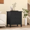 Tangkula 3-Drawer Modern Nightstand Bedside Table Wooden End Table White/Black 2 Tangkula 3-Drawer Modern Nightstand Bedside Table Wooden End Table White/Black -Tangkula GUEST 0a38acf5 6c12 49de b311 ce69521522c9 1