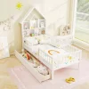 Tangkula Twin Size House Bed W/ 2 Drawers Kids Montessori Bed W/ Storage Headboard -Tangkula GUEST 0bd0d150 eea0 4287 b366 e4620f2d5524