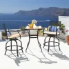 Tangkula 2PCS Patio Swivel Chairs Outdoor Bar Height Chair Set W/ Cushions & Lumbar Pillows -Tangkula GUEST 0c373f9e fd10 4563 bf5e a0697dd39211