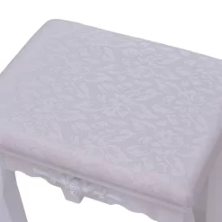 Tangkula Oval Vanity Mirror Dressing Table Beauty Dresser Cosmetics Organizer W/ Cushioned Bench -Tangkula GUEST 0cc89b6d 964c 4d41 8686 6c4e7c19f361