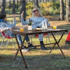 Tangkula Camping Table Roll-Up Aluminum Beach Table W/ Carry Bag For 4-6 Person Folding Table X-shaped Frame Lightweight Patio Table -Tangkula GUEST 0cf0fd00 9576 4b9d 94d9 a9007e5f07c2