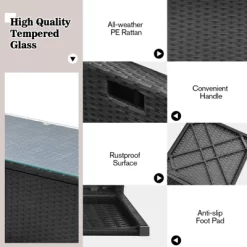 Tangkula 9 Pieces Outdoor PE Rattan Wicker Sectional Sofa With 42" Gas Fire Pit Table Space-Saving Patio Conversation Set With Storage Box Black/Grey/Navy/Red/Turquoise/Off White 23 Tangkula 9 Pieces Outdoor PE Rattan Wicker Sectional Sofa With 42" Gas Fire Pit Table Space-Saving Patio Conversation Set With Storage Box Black/Grey/Navy/Red/Turquoise/Off White -Tangkula GUEST 0e87fd05 5393 4fc3 9f61 d53725cd086a