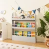 Tangkula 3-Tier Kids Bookshelf Toy Storage Bookcase Rack Wall W/ Anti-toppling Kits -Tangkula GUEST 0e92b235 d332 46c4 ae4a 0e9120a7ab55