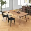 Tangkula 4 PCS Dining Chair Windsor High Spindle Back Wood Kitchen Chairs W/ Rubber Wood Frame