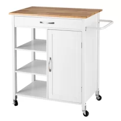 Tangkula Mobile Kitchen Island Cart Serving Utility Trolley Drawer Shelf Towel Rack -Tangkula GUEST 0f579ce4 4586 4fe8 9e64 51be23e28ebc