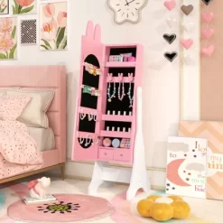 Tangkula Kids Jewelry Armoire Cabinet Free-Standing Full Length Mirror With Storage And 4 Tilt Angles 15 Tangkula Kids Jewelry Armoire Cabinet Free-Standing Full Length Mirror With Storage And 4 Tilt Angles -Tangkula GUEST 0f852306 6218 465d 94ea 236bb772780c