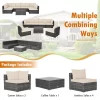 Tangkula Set Of 7 Patio Wicker Furniture Set Outdoor Rattan Sectional Sofa With Seat & Back Cushions 2 Throw Pillows Mix Grey & Beige -Tangkula GUEST 103f7f80 3f40 420a 99c5 84cb8be60dbc