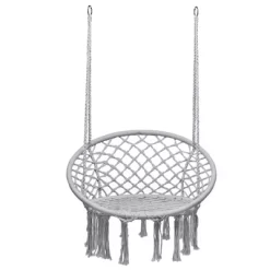 Tangkula Hammock Chair Hanging Cotton Rope Macrame Swing Chair Indoor Outdoor -Tangkula GUEST 10fede1d 2c70 47db a5d2 1db330501b30