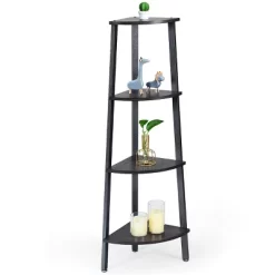 Tangkula 4-layers Corner Shelf Metal Storage Rack Bookcase Display Stand Wood 15 Tangkula 4-layers Corner Shelf Metal Storage Rack Bookcase Display Stand Wood -Tangkula GUEST 115eae93 d854 4b25 b9b2 89878154f774