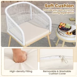 Tangkula 3 Pieces Patio Bistro Set Outdoor PE Wicker Conversation Furniture Set -Tangkula GUEST 120600ee 30a9 493c 943d 202ba8c8b725