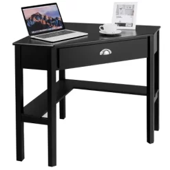 Tangkula Corner Computer DeskTable Wood Workstation BlackWhite -Tangkula GUEST 13017c8c 22b0 4b43 960d 759b1d5c9ef4