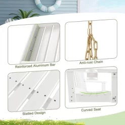 Tangkula 54" HDPE Porch Swing Outdoor Patio Hanging Chair W/ Cup Holder Adjustable Chain 19 Tangkula 54" HDPE Porch Swing Outdoor Patio Hanging Chair W/ Cup Holder Adjustable Chain -Tangkula GUEST 13f1178e 4650 4601 a707 610181bc9435