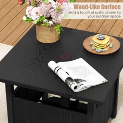 Tangkula Outdoor Side Table W/ 1.89" Umbrella Hole Patio Umbrella Table Base Stand -Tangkula GUEST 14124a96 1999 47f1 93d9 38d92fc4c79a