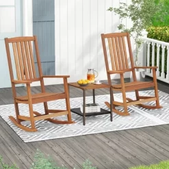 Tangkula 2PCS Rocking Chair High-Back Outdoor Rocker W/ Smooth Rocking Base For Backyard 13 Tangkula 2PCS Rocking Chair High-Back Outdoor Rocker W/ Smooth Rocking Base For Backyard -Tangkula GUEST 153af1d7 60a2 44af acce d25552424397