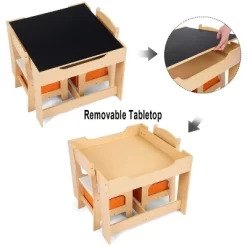 Tangkula Children Kids Table Chairs Set With Storage Boxes Blackboard Whiteboard Drawing 17 Tangkula Children Kids Table Chairs Set With Storage Boxes Blackboard Whiteboard Drawing -Tangkula GUEST 15d8c200 1c96 4d28 9c89 e601cbc1094e