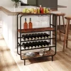 Tangkula 16 Bottle Drinks Rack W/ Glass Holders Metal Frame Storage Shelf For Kitchen 1 Tangkula 16 Bottle Drinks Rack W/ Glass Holders Metal Frame Storage Shelf For Kitchen -Tangkula GUEST 162150a0 afb0 4a22 900b 39d99f6fce82