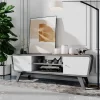 Tangkula Mid Century TV Stand For TVs Up To 55" Media Console Table Sliding Door