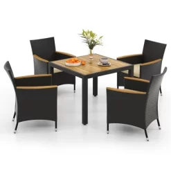 Tangkula 5PCS Dining Table Set For 4 Rattan Conversation Set W/ Umbrella Hole Patio 13 Tangkula 5PCS Dining Table Set For 4 Rattan Conversation Set W/ Umbrella Hole Patio -Tangkula GUEST 175758c9 275c 4580 a413 efcd6c60ca0e