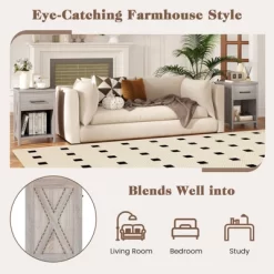 Tangkula Nightstand Sofa Side Table Rustic End Table W/ Drawer & Shelf For Living Room 14 Tangkula Nightstand Sofa Side Table Rustic End Table W/ Drawer & Shelf For Living Room -Tangkula GUEST 17c9b23f 599e 4ef8 a640 2a3b5eec790f