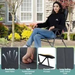Tangkula 4PCS Patio Folding Chairs Back Adjustable Reclining Padded Garden Furniture -Tangkula GUEST 17e0f10d 5d28 4f29 8c5e 94cb78463e85