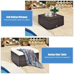 Tangkula 4PCS Rattan Patio Sofa Conversation Set Outdoor Furniture Set W/ Cushion 15 Tangkula 4PCS Rattan Patio Sofa Conversation Set Outdoor Furniture Set W/ Cushion -Tangkula GUEST 18457ba8 0c30 43bb aa02 a30d59bafe58
