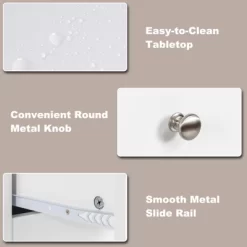 Tangkula Computer Desk Writing Table W/3 Drawers Workstation For Home Office White/Black 18 Tangkula Computer Desk Writing Table W/3 Drawers Workstation For Home Office White/Black -Tangkula GUEST 1954f97a 841d 4055 b940 61b92382644a