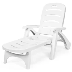 Tangkula Outdoor Chaise Lounge Chair 5-Position Folding Recliner For Beach Poolside Backyard -Tangkula GUEST 195a4baa e5e6 45b3 ad10 9bac83b04397